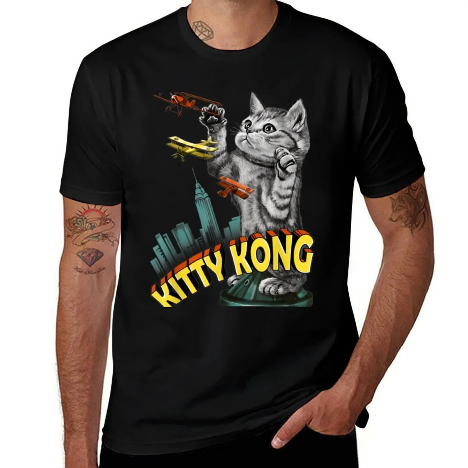 

Kitty Kong Shirt Funny Cat Lover, Cat Dad, Cat Mom, Kitten T-Shirt vintage t shirts cotton graphic tees t shirts men
