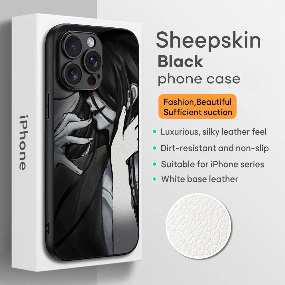 Mr Crawling homi cipher Phone Case For iPhone 16 15 14 13 12 11 Plus Pro Max Limited Edition Black hard case Sheepskin