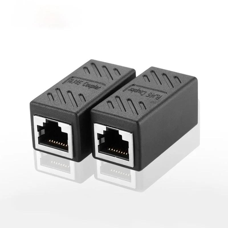 Nowe złącze RJ45 Cat7/6 Adapter Ethernet Gigabit Interface Przedłużacz sieciowy Konwerter do przedłużacza żeńskiego na żeński