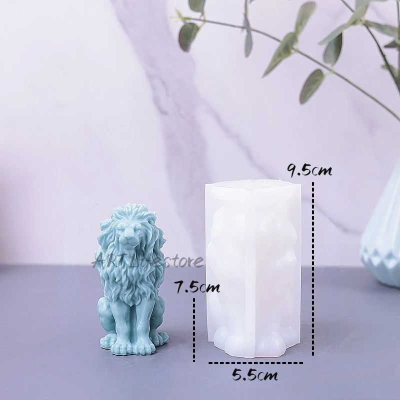 石鹸 石膏 レジン キャンドル シリコンモールドセット 動物 植物等 33個入り ライオンキングシリコンキャンドルモールド,3Dライオンの動物石鹸,石膏