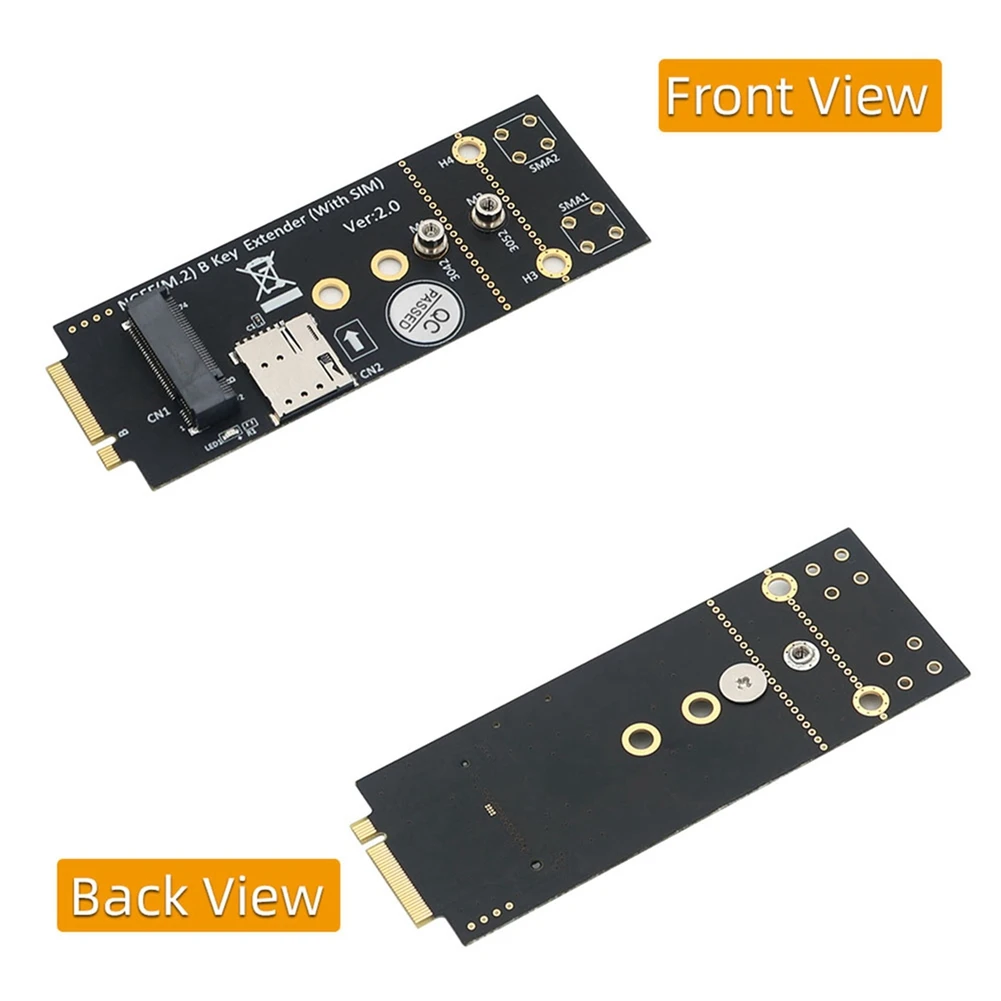 Delicate Texture-2X M.2(NGFF) Key B Adapter With SIM Slot For 3G/4G/5G Module Supports NANO SIM Card 3042/3052 Type M.2 Key B Ca