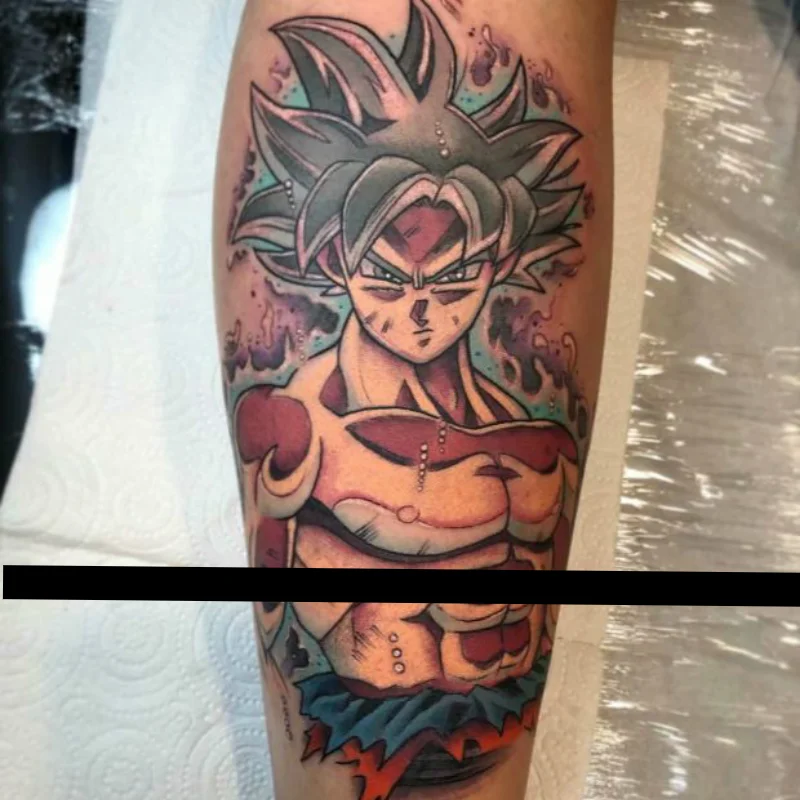 Tienda Luna Tatuajes temporales de Anime Muscle Boy, tatuaje de transferencia de gran tamaño, arte corporal de brazo, pegatina de tatuaje falso impermeable