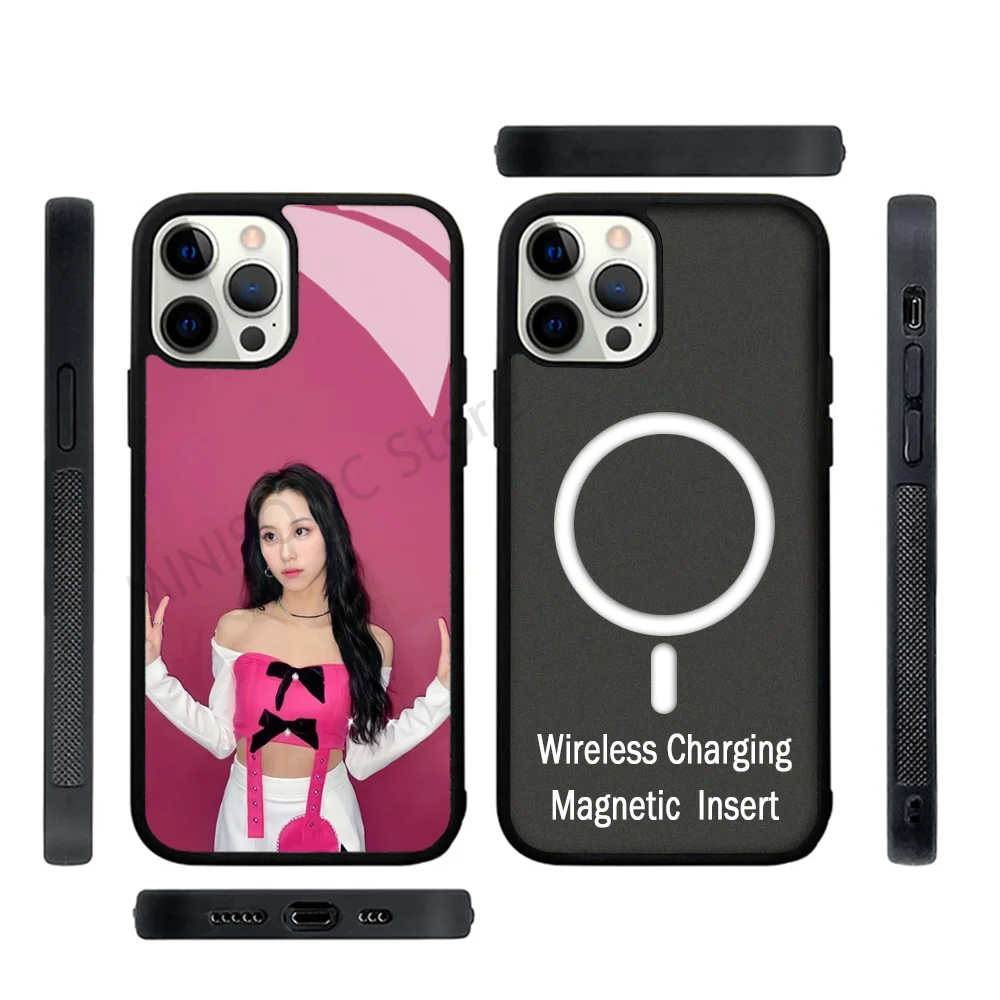 Kpop T-TWICE Son Chae Young Phone Case Strong Magnetic For IPhone 15 14 13 Pro Max 11 12 Mini For Magsafe