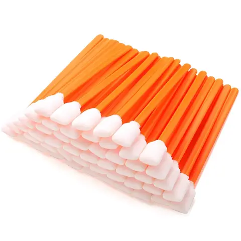 T36C 100 Pcs 폼 면봉 스틱 클린 룸 디테일링 면봉 스폰지 스틱 잉크젯 프린터, 광학 기기, 카메라 센서