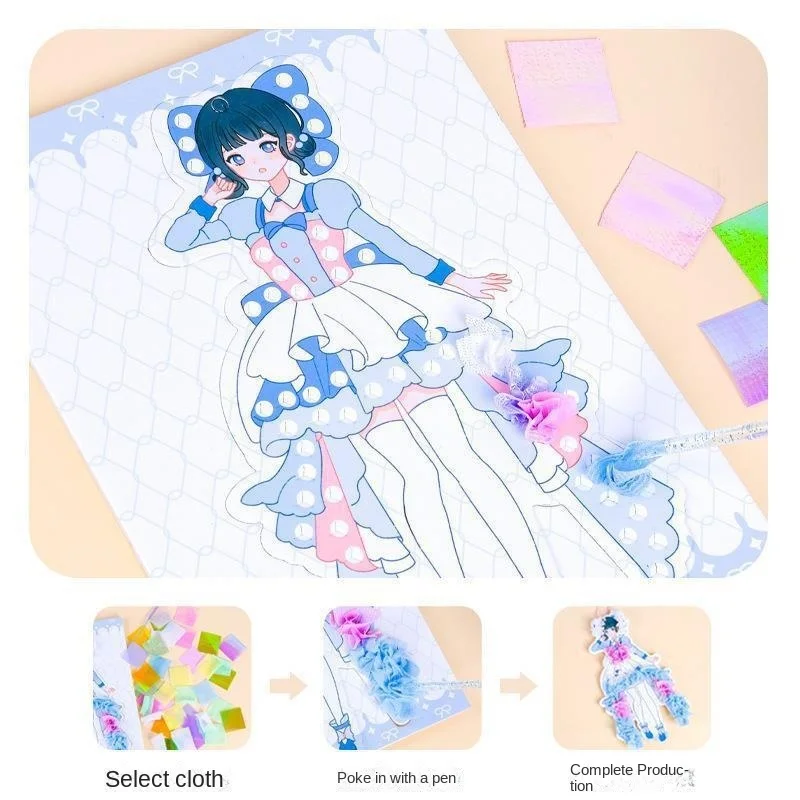 Princess Poke Children's Painting Sticker Handmade DIY Material Sticker Toy Puzzle Craft Toy Art Painting Accessories New