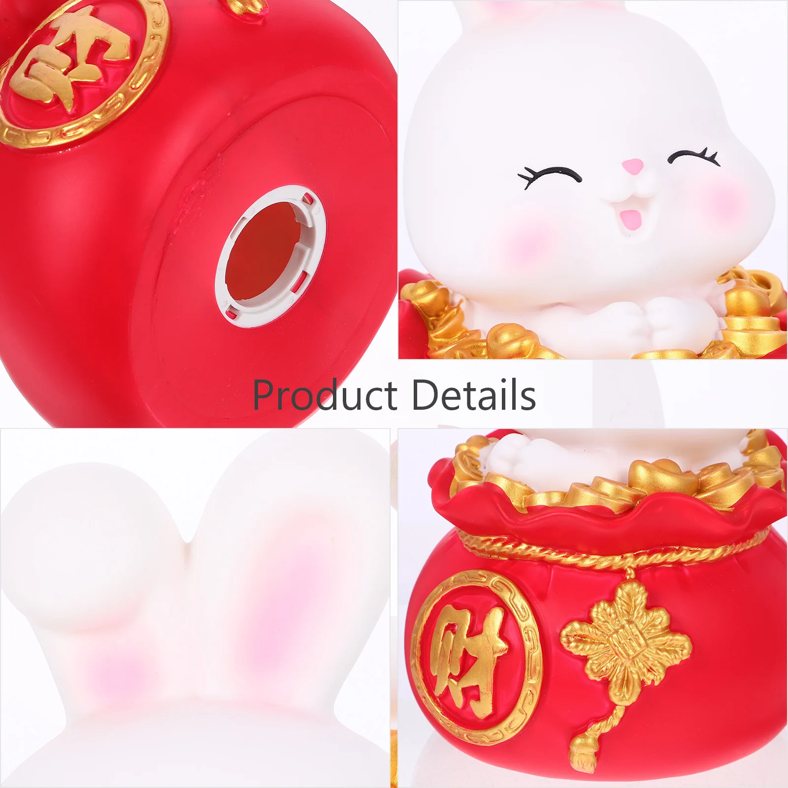 

1Pc Adorable Rabbit Coin Bank Creative Design Kids Money Saving Jar Decorative Gift