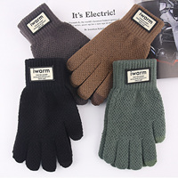 Winter Fishing Warm Gloves Thickened Split Finger Knitted Gloves Soft Comfortable Velvet Warm Gloves Sports Touchscreen Mittens