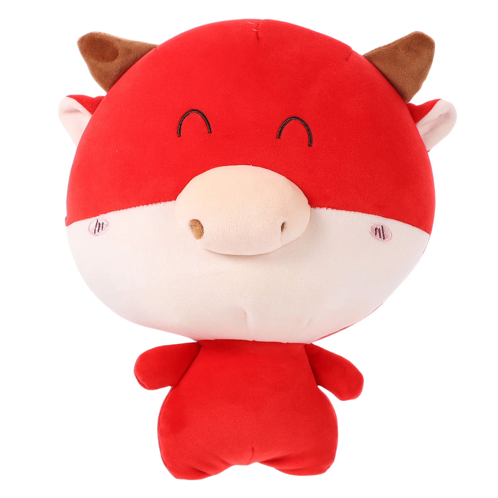 

Cartoon Ox Year Pillow U Shaped Neck Support Travel Gift Soft Anime Cushion Pillows for Computer Driving Camping Couch