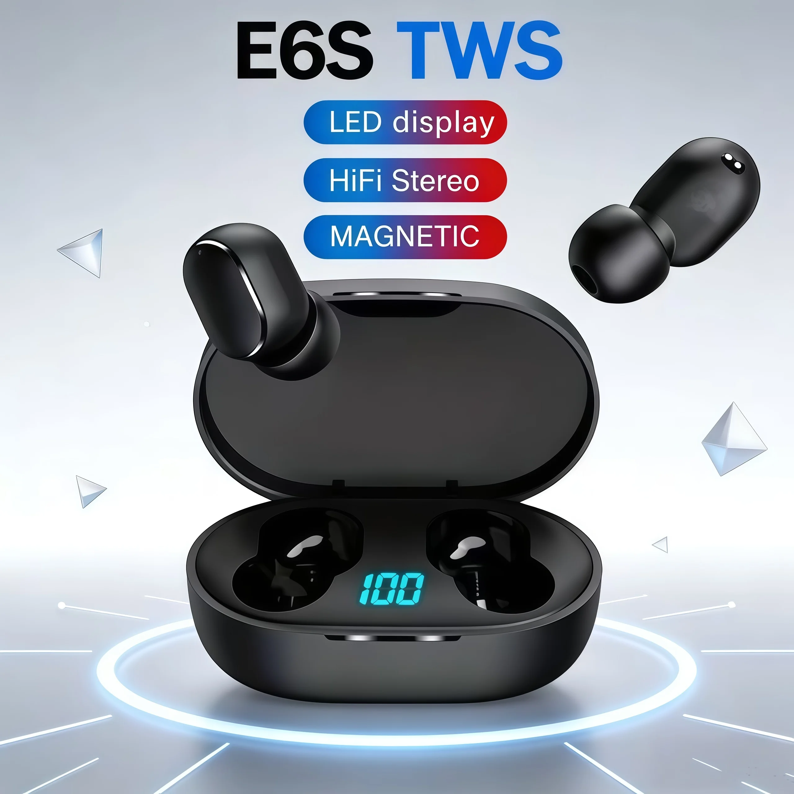 2026Hot-selling TWS E6S Fone B - огляд і ціна Bluetooth Headset On Ear