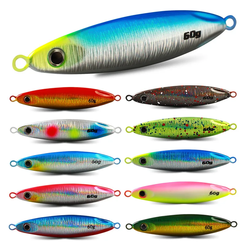 

Coconut Tree Metal Jig Lure 20g 30g 40g 60g Shore Casting Laser Lead Bait For Bass Spanish Mackerel Saltwater Fishing