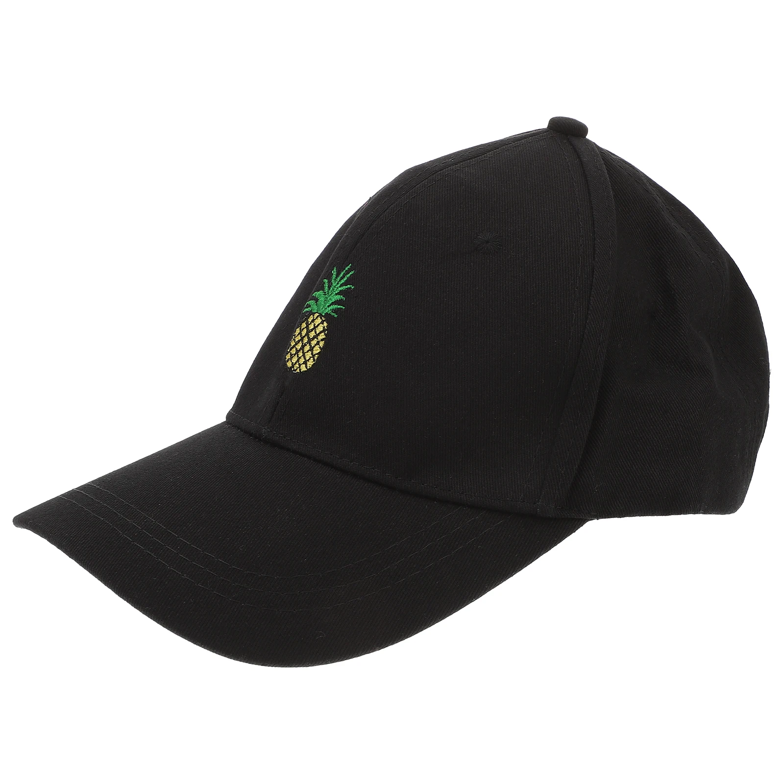 

Unisex Embroidered Baseball Cap Pineapple Peaked Hat Sun Protection Low Profile Pre-Curved Bill Soft Comfortable Uv Resistant