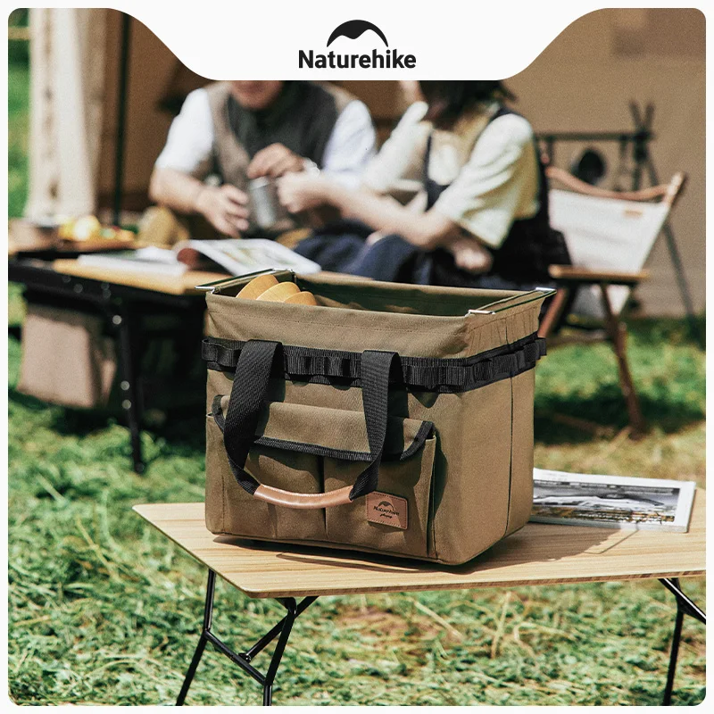 Naturehike-Outdoor Camping Oxford Cloth Folding Storage Basket, Multi-Scene Use, Sundry Bag