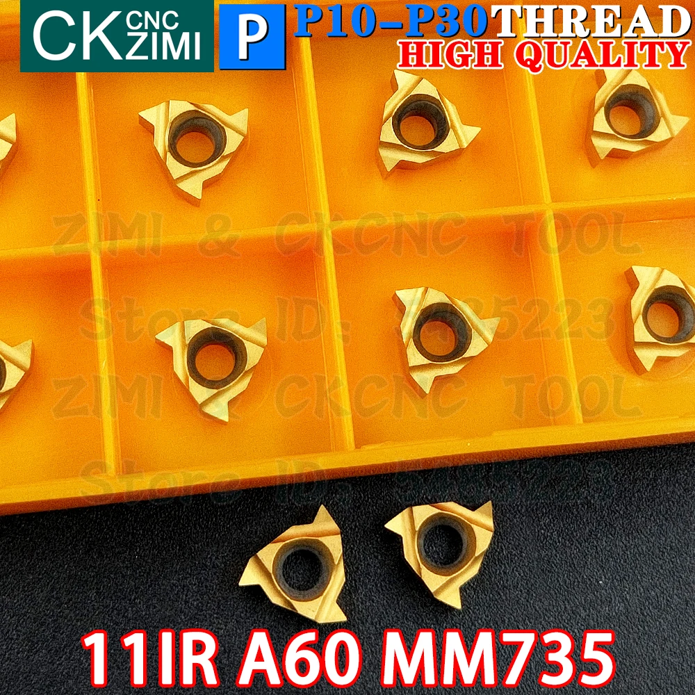 11IR A60 MM735 Carbide Inserts Internal Thread Threaded Inserts Tools MMT11IR AG60 CNC Machine Metal Lathe Turning Cutter Tools