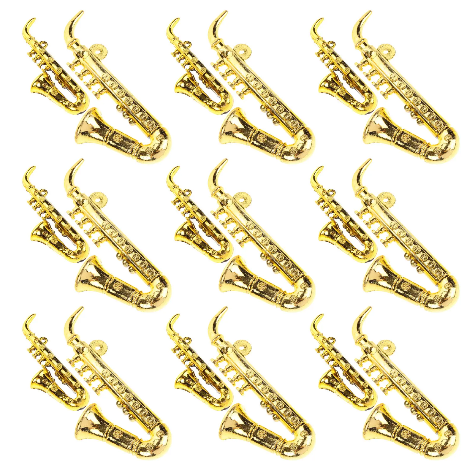 Musical Instrument Xmas Ornaments - 40Pcs Saxophone Xmas Tree Pendants Plastic