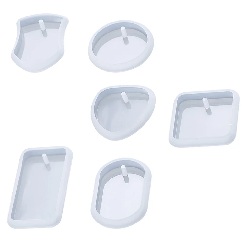 

6pcs Silicone Pendant Molds for Epoxy Resin Jewelry Making Keychain Accessories Decorative DIY Craft Gifts Lightweight Durable