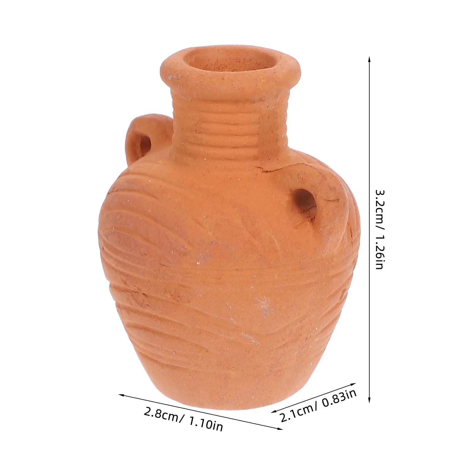 Mini Terracotta Planter Pot Vintage Style Compact Planter Tiny Breathable Flower Pot for Desk Bookshelf Indoor