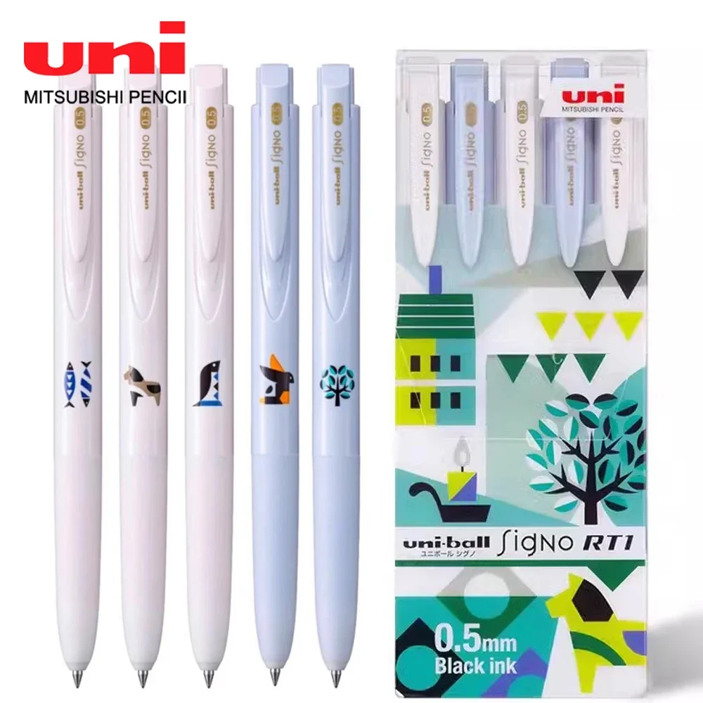 

5pcs Japan UNI Gel Pen UMN-185NCK North European Illustration-limited Black Pen Quick-dry 0.5mm Study Office School Stationery