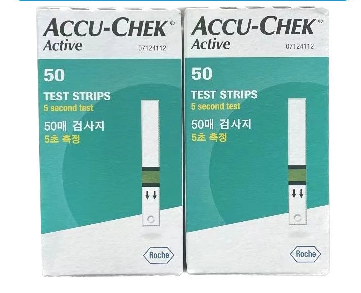 Accu Chek Active Blood Glucose Diabet Accu Chek Glucose Test Strips & Lancets Sets Blood Glucose Meter Test Kit(exp:2025.4)*