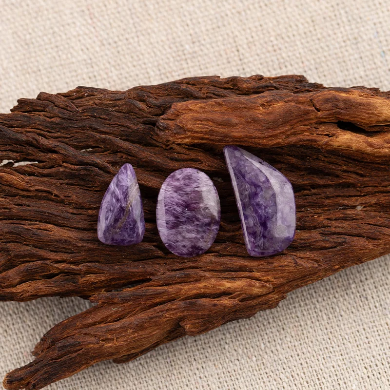 B&F Charoite Earring Beads for Jewelry Making, Handmade Natural stones beads, Stones for jewelry Making Supplies