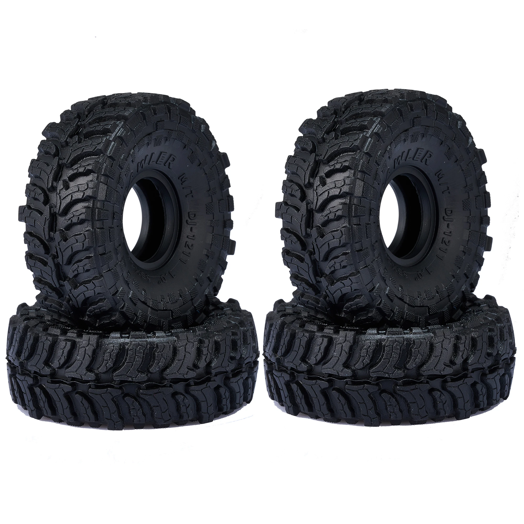 DJC Super Large Soft Sticky 1.0 Pneumatici cingolati 68*26mm per 1/18 1/24 RC Crawler Car Axial SCX24 FMS FCX24 AX24 Ruota di aggiornamento