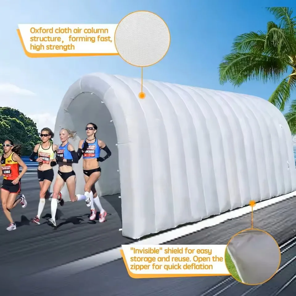 Túnel de entrada inflável Oxford com barraca de túnel inflável com ventilador para promoção de exposição de eventos publicitários de negócios