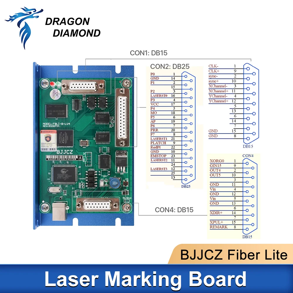 Imagem -04 - Original Laser Marcação Controlador Ezcard Control Board para Raycus Max Jpt Ipg Fibra Marcação Machine Bjjjcz Fbli-b-lv4