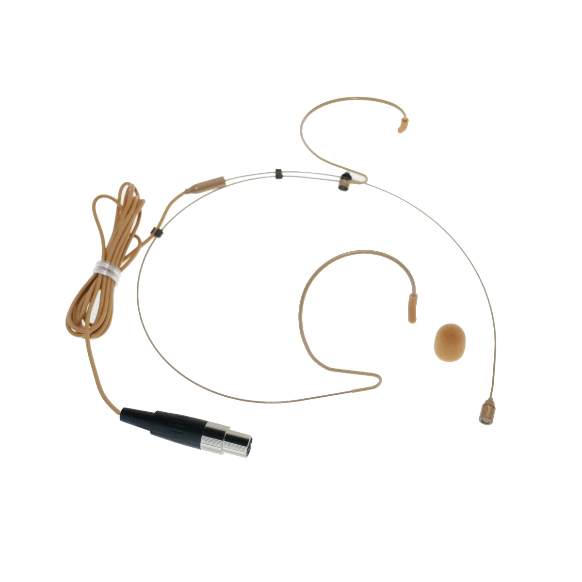 Tan DH5 Subminiature Headworn Headset Microphone For Shure SLXD ULXD PGXD BLX GLXD SLX ULX BeltPack Transmitter