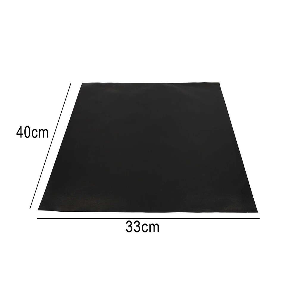 Brand New High Quality 1PC Grill Microwave Barbecue Mat BBQ Mat 40cm/40*33cm Barbecue Mat Black Non-stick Coating