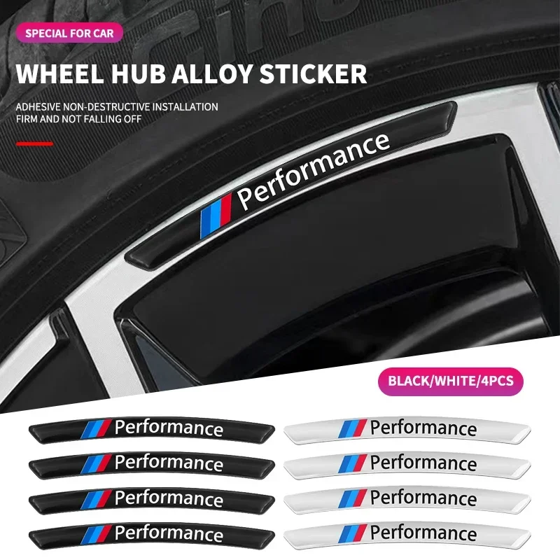 Adaptés aux autocollants décoratifs en aluminium pour jantes BMW M Sport Series, compatibles avec F10, F31, E36, E39, E87, E90, X3, X5