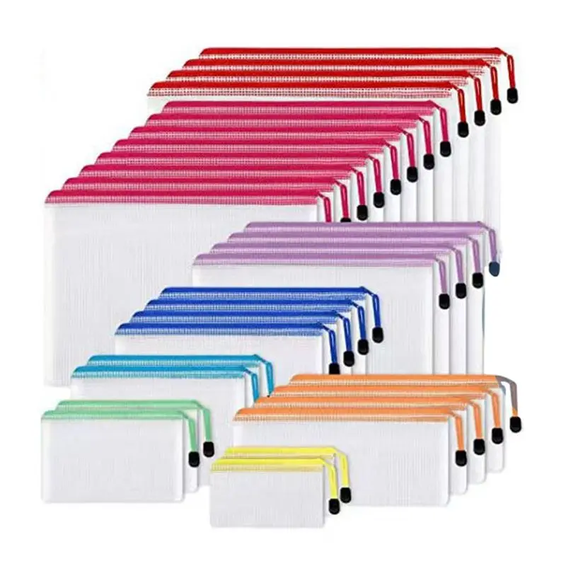 30-pcs-mesh-zipper-pouch-waterproof-zipper-bags-for-organizing-school-supplies-office-appliances