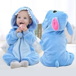 Newborn male baby clothing animal cartoon hooded jumpsuit winter baby pajama jumpsuit children's pajama baby learning hoodie