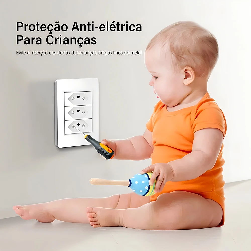 Shawader Brazil Plug Power Wall USB Socket Pressure Switch 20A Tomada Plastic Panel Position Jack Brazylijskie gniazdko Home Office