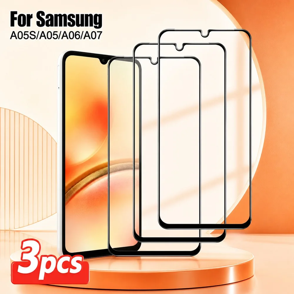 3PCS Tempered Glass For Samsung Galaxy A05s A05 Screen Protector For Samsung Galaxy A06 A07 Anti-Scratch Anti-Shatter HD