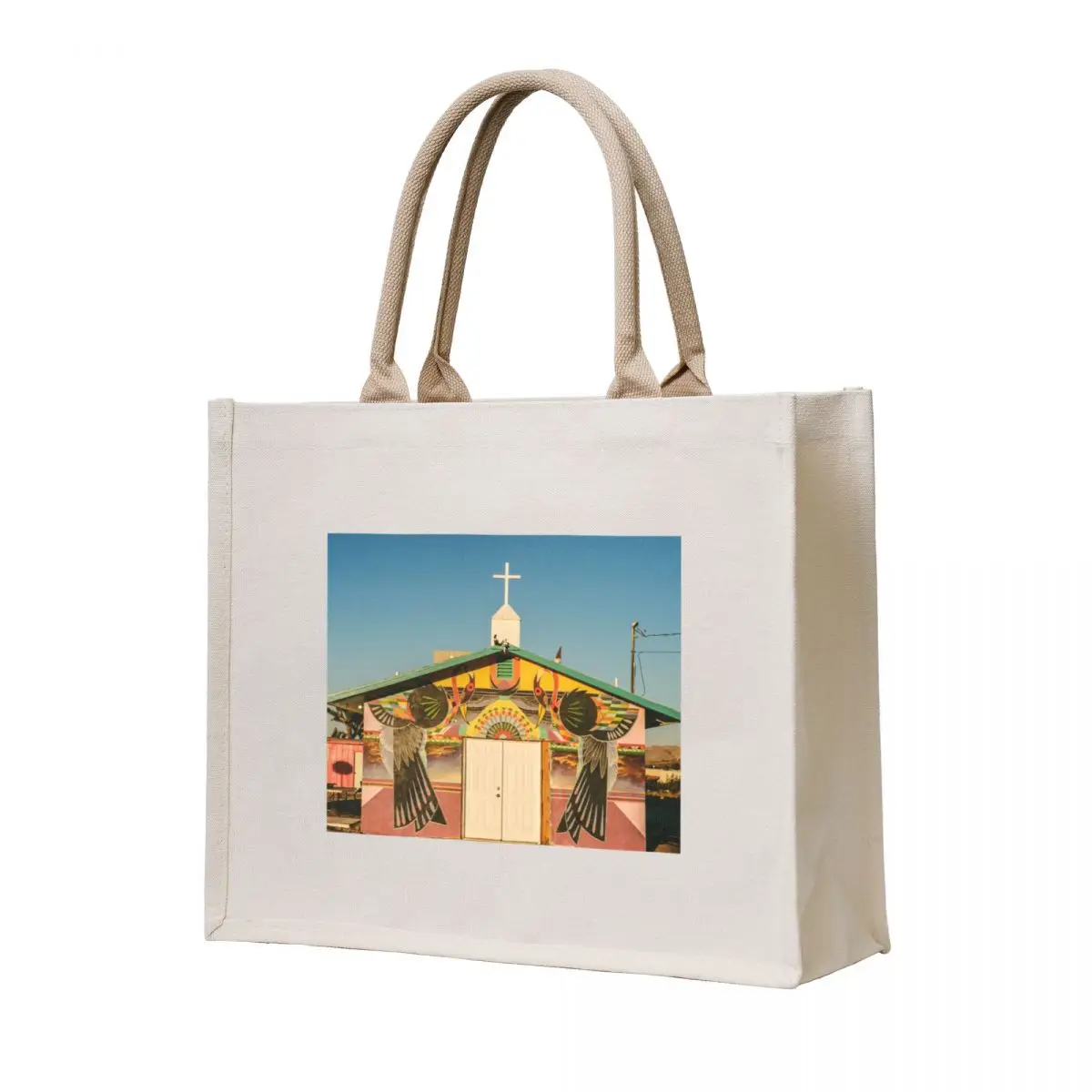 

Desert Church Tote Bag ecological bags foldable reusable bag personalized tote bag eco folding