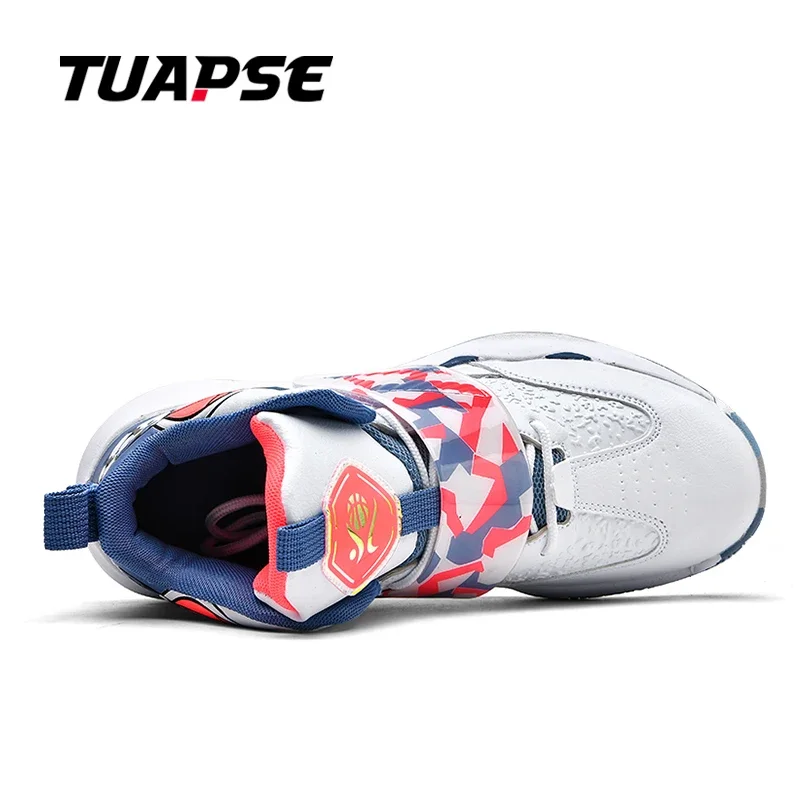 TUAPSE Retro Basketball Shoes for Men Lace-Up High Top Sneakers Men Basketball Shoes Breathable Trend Men Sneakers Walking Shoes