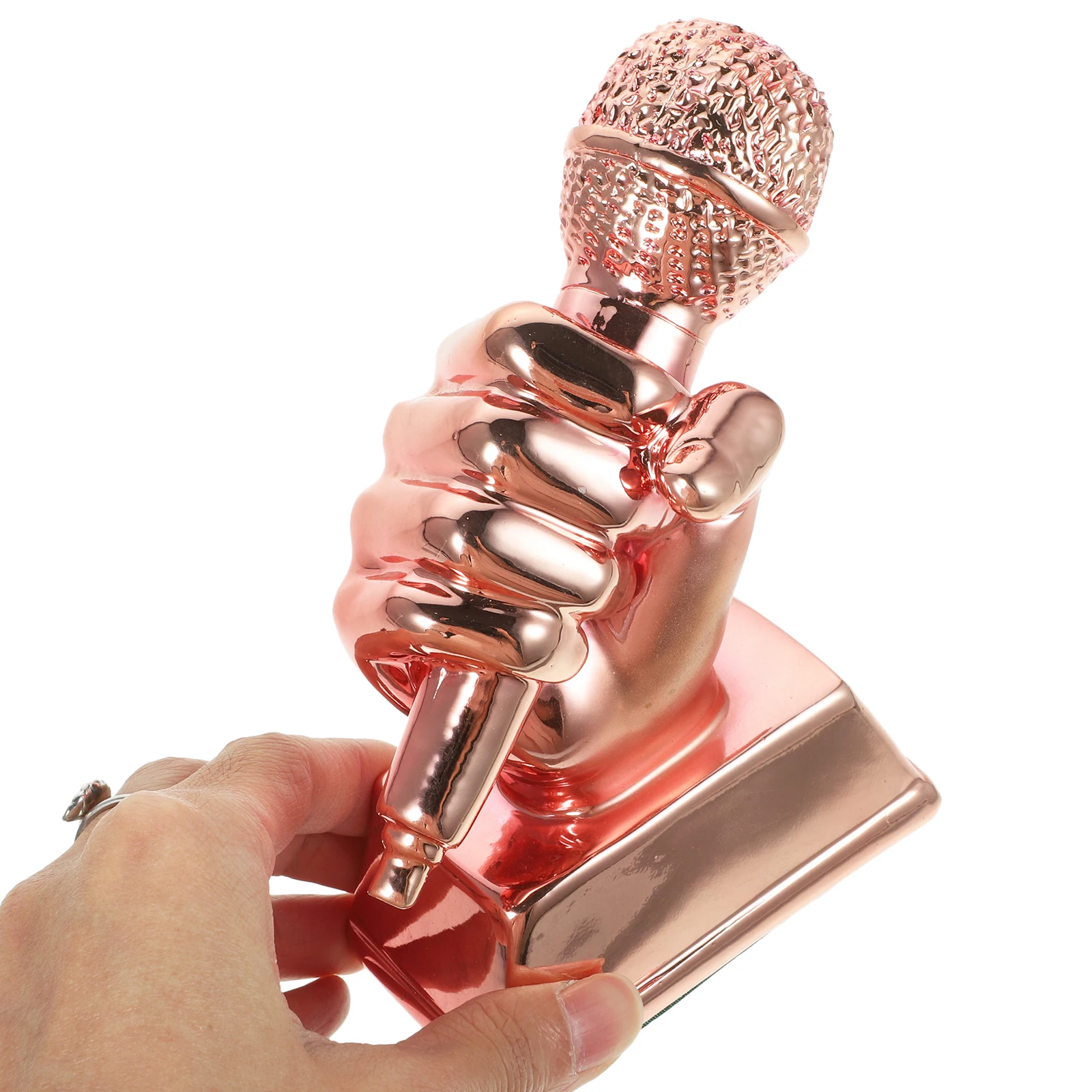 

1pcs Mini Golden Trophy Resin Kids Stand Award Competition Singing Microphone Music Trophies Souvenir Memorabilia
