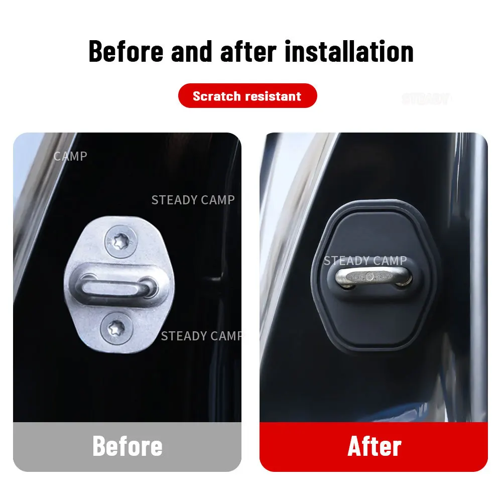 For GEELY NEW OKAVANGO 2024 Car Door Shock Absorber Door Lock Protector Silicone Auto Door Lock Latches Cover Accessories