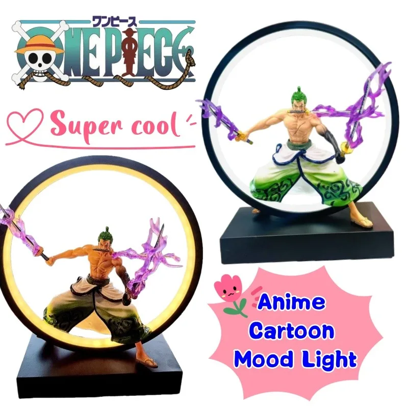 

One Piece Roronoa Zoro High Color Value Creative Personality Study Desk Lamp Boy's Bedroom Exquisite Atmosphere Lamp Decoration