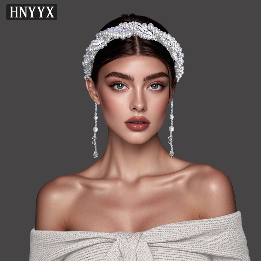 

YouLaPan Exquisite Bridal Wedding Headbands Made Handmade Pearls Suitable Ladies Banquets Dances Parties Hair Accessories YXA341