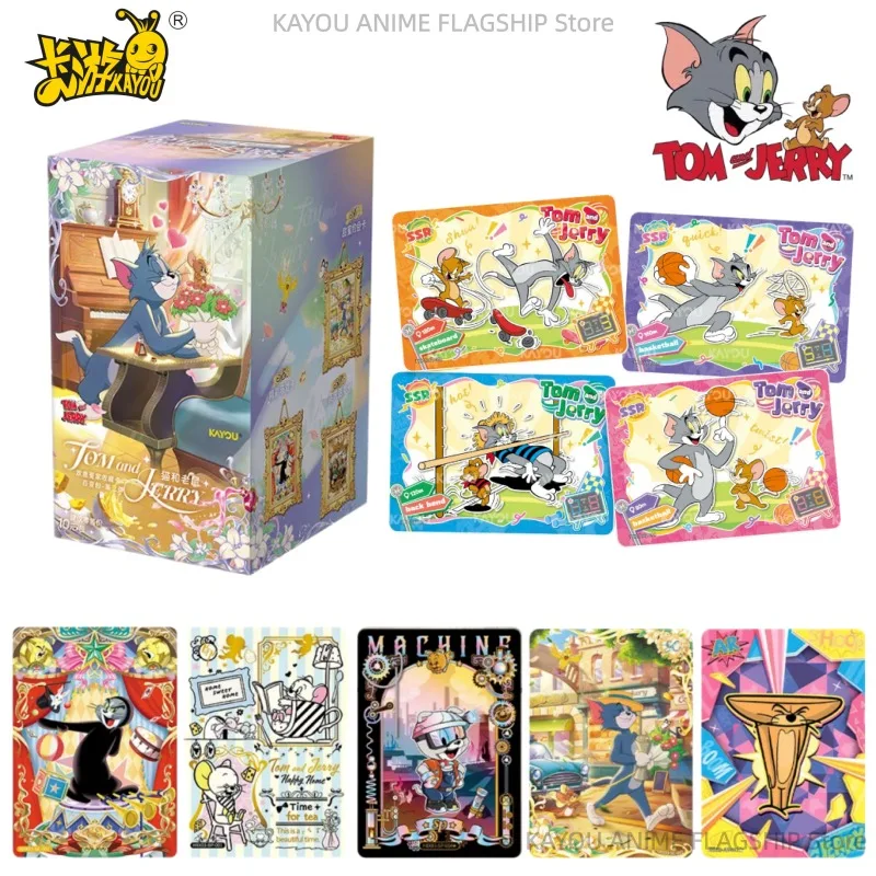 KAYOU Tom et Jerry : Série de cartes variées, impression authentique de dessins animés, collection de cartes, jouets décoratifs, cadeaux de fêtes