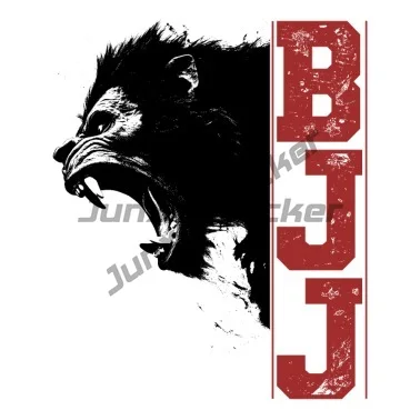 BRAZILIAN JIU JITSU BJJ Gorilla Jiu-Jitsu Cool Monkey MMA Car Bumper Vinyl Decal Grappling Sport Flag Text Stickers