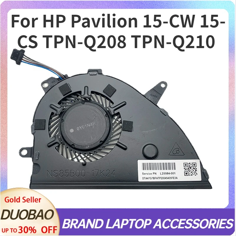 New Laptop CPU Cooling Fan for HP Pavilion 15-CW 15-CS TPN-Q208 TPN-Q210 Laptops Cooler fan NS85B00 17K24 20N28 L25584-001