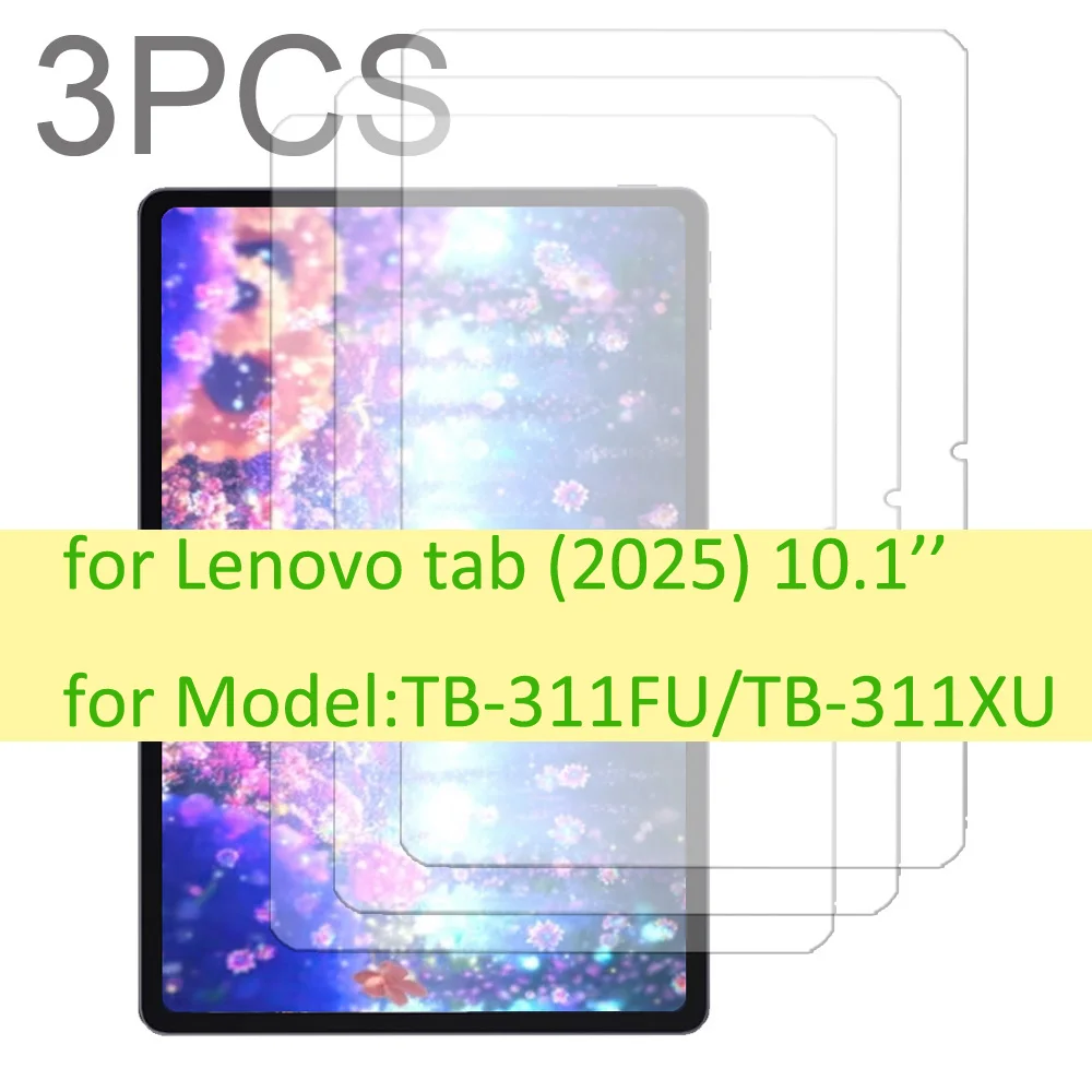 

3PCS Tempered glass screen protector for Lenovo tab 2025 10.1'' tablet TB-311FU TB-311XU protective film HD clear