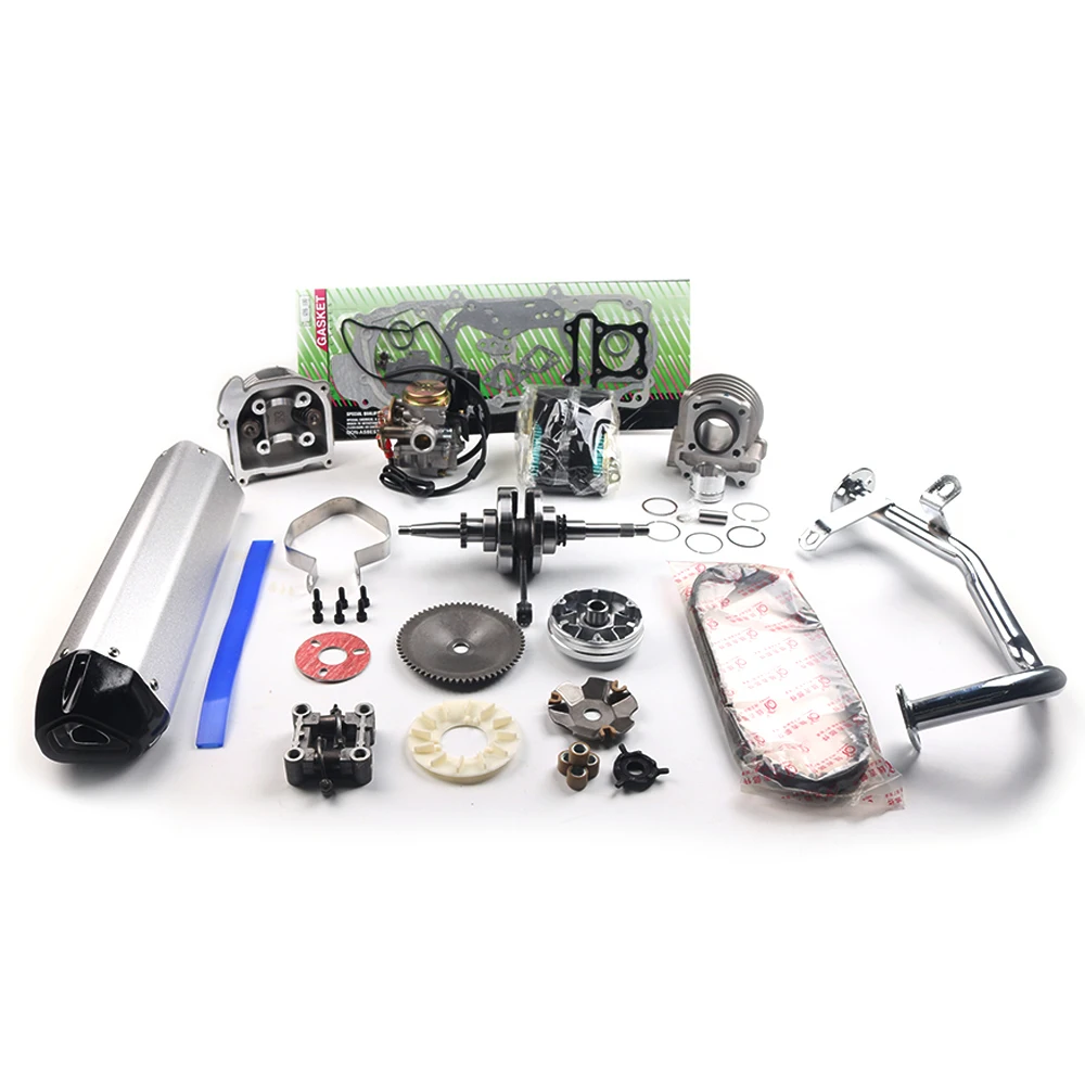 Gy6 Exhaust Cylinder Carburetor Kit GY6 64mm Valve 49 50 60 80 Upgrade 100 137qma 1P37qma 139QMB Moped Scooter Engine