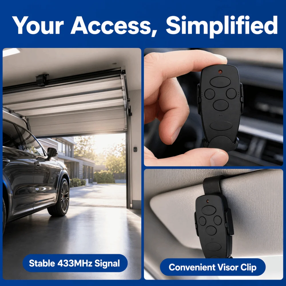 2-4 Channel Garage Door Remote Control 433MHz Rolling Code Door Opener Remote Control‌ Automatic Door Transmitter for DOORHAN