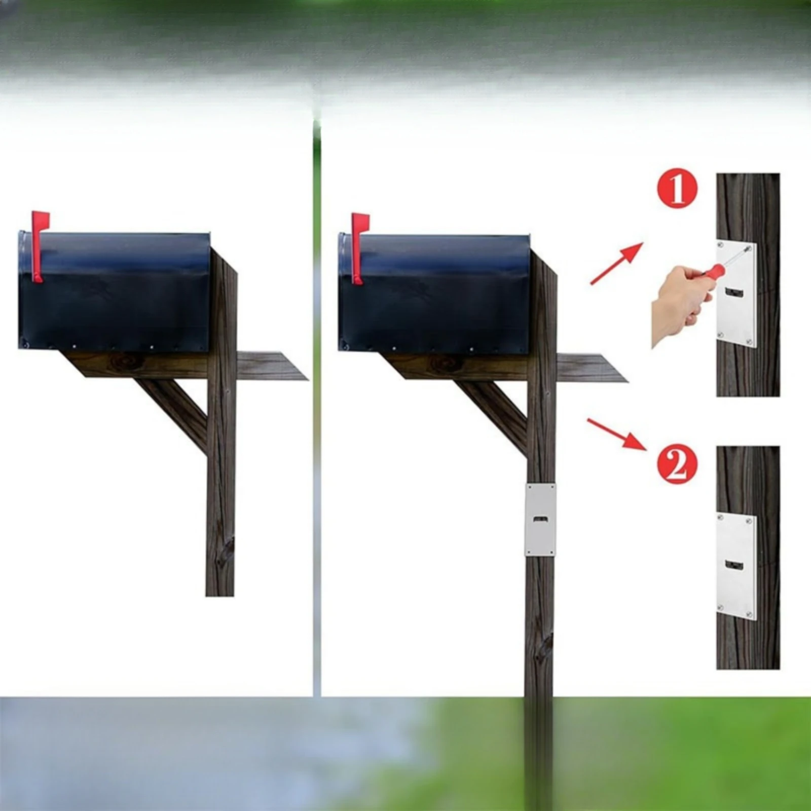 2 Pieces Fence Post Extension Bracket Corrosion-Resistant Post Extension Bracket with Screws Height Extender Long-Lasting