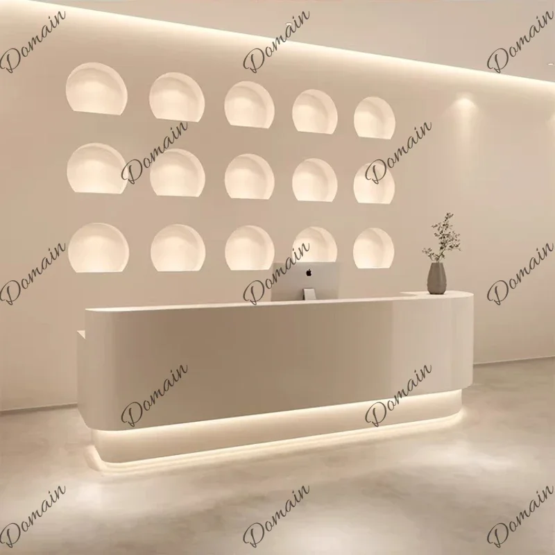 XX 120 160 180 200 220 240 260 280 300cm Baking Paint Computer Desk Customer Center Reception Desk Bureaux De Travail Furniture