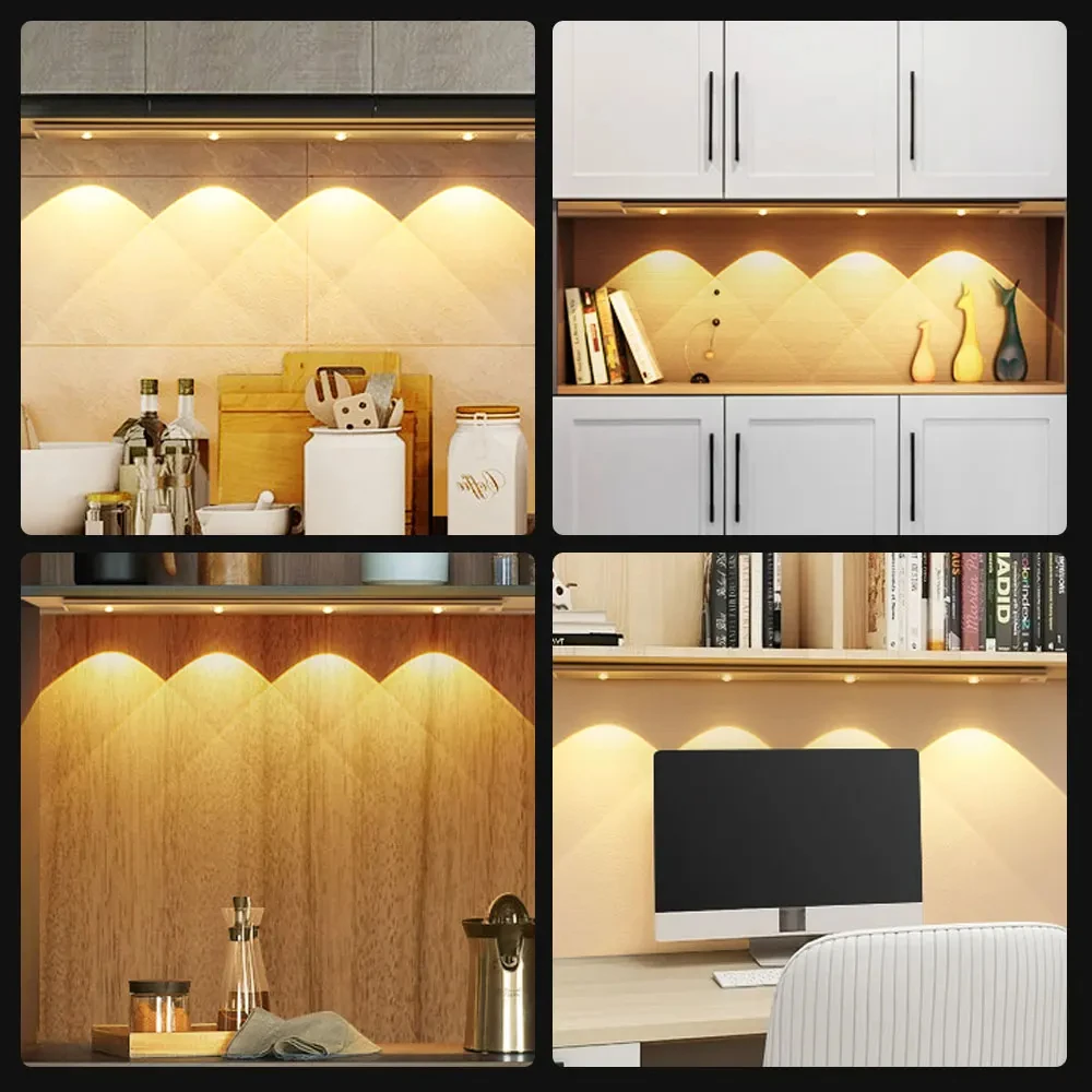 LED Sensor Lamp Cabinet Light Charging/plug-in Dual-purpose Motion Sensor Ultra-thin Lamp Kitchen Wardrobe decoration Lighting