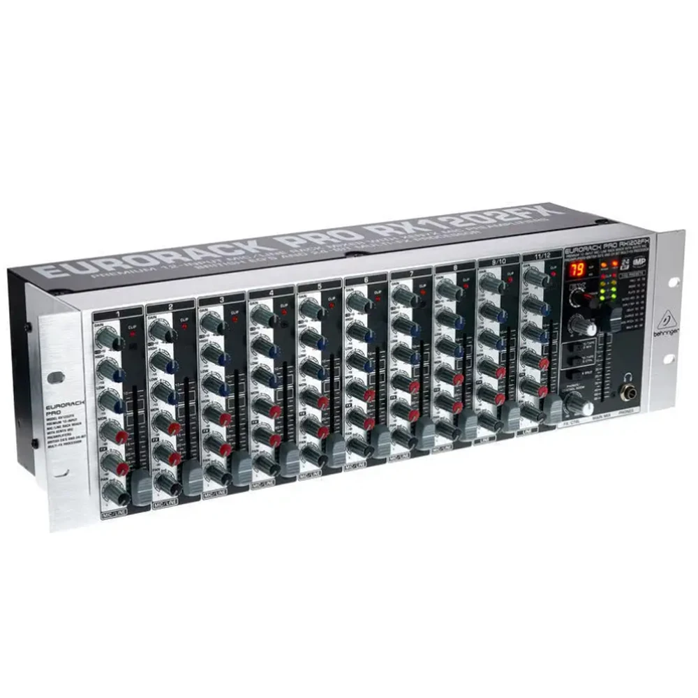 Behringer Eurorack Pro RX1202FX Rackmount Mixer with Effects Built-in FX Processor and Universal Power Supply