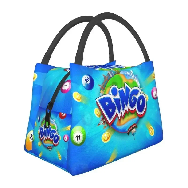 

Bingo Paper Game Insulated Lunch Tote Bag for Women Resuable Cooler Thermal Food Lunch Box Hospital Office Lunchbag